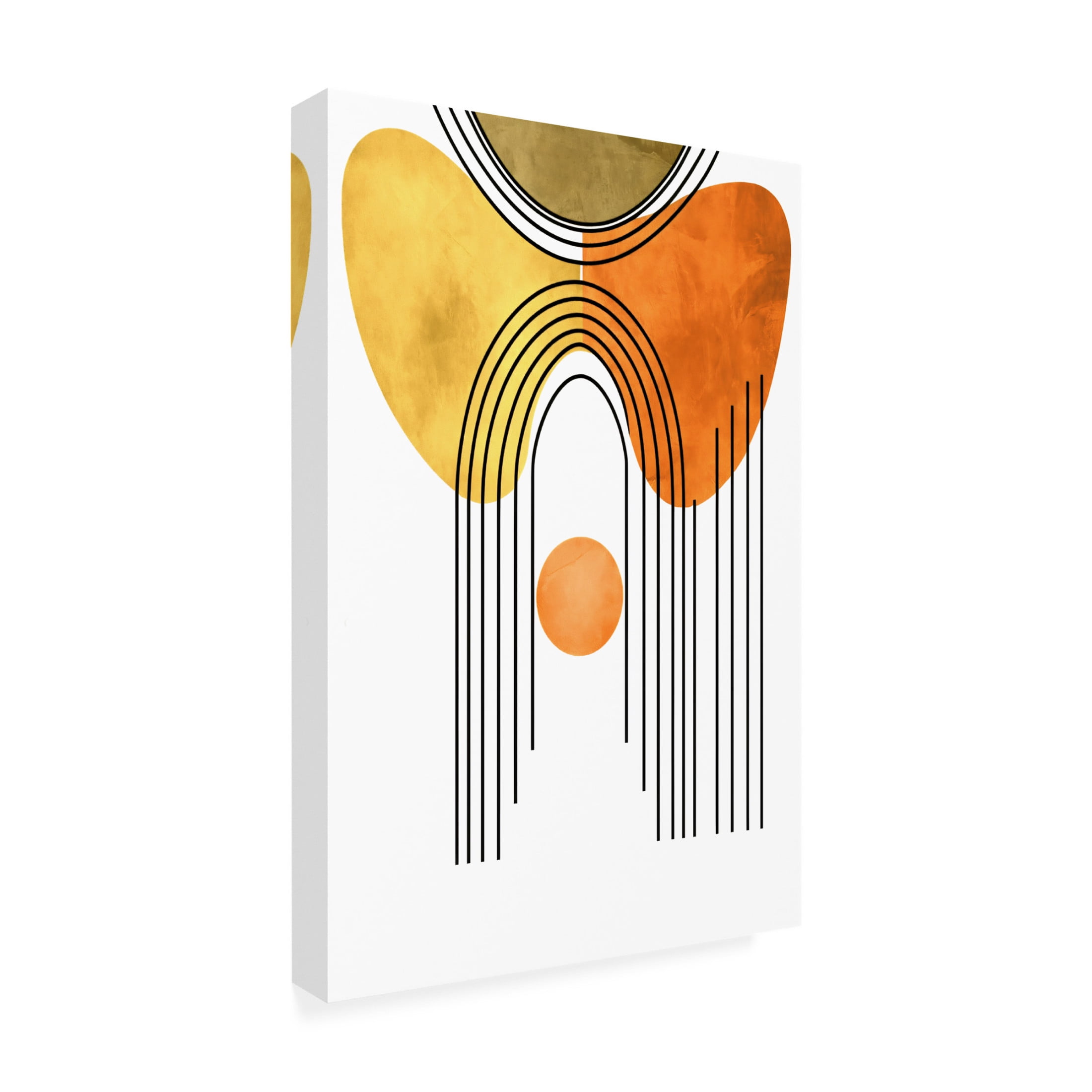 Canvas Wall Art - Ray Heere 'Mid Century Abstract Painting 23' Wall Art for Living Room, Bedroom, or Office Décor by Trademark Fine Art - 16 x 24 Inches