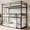 Twin over Twin over Twin(Black), variant on Netrum Twin over Twin Bunk Bed with Trundle for,Twin Bunk beds with Ladder & Guardrail,Triple Metal Bunk Beds Frame with Bottom Storage Space for Adults Bedroom,Dorm,Guest Room,White