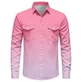 thumbnail image 5 of akafmk Mens Western Shirts Long Sleeve Pearl Snap Shirts Stretch Gradient Button Down Collared Shirts Business Casual Work Shirts, Size S, 5 of 8