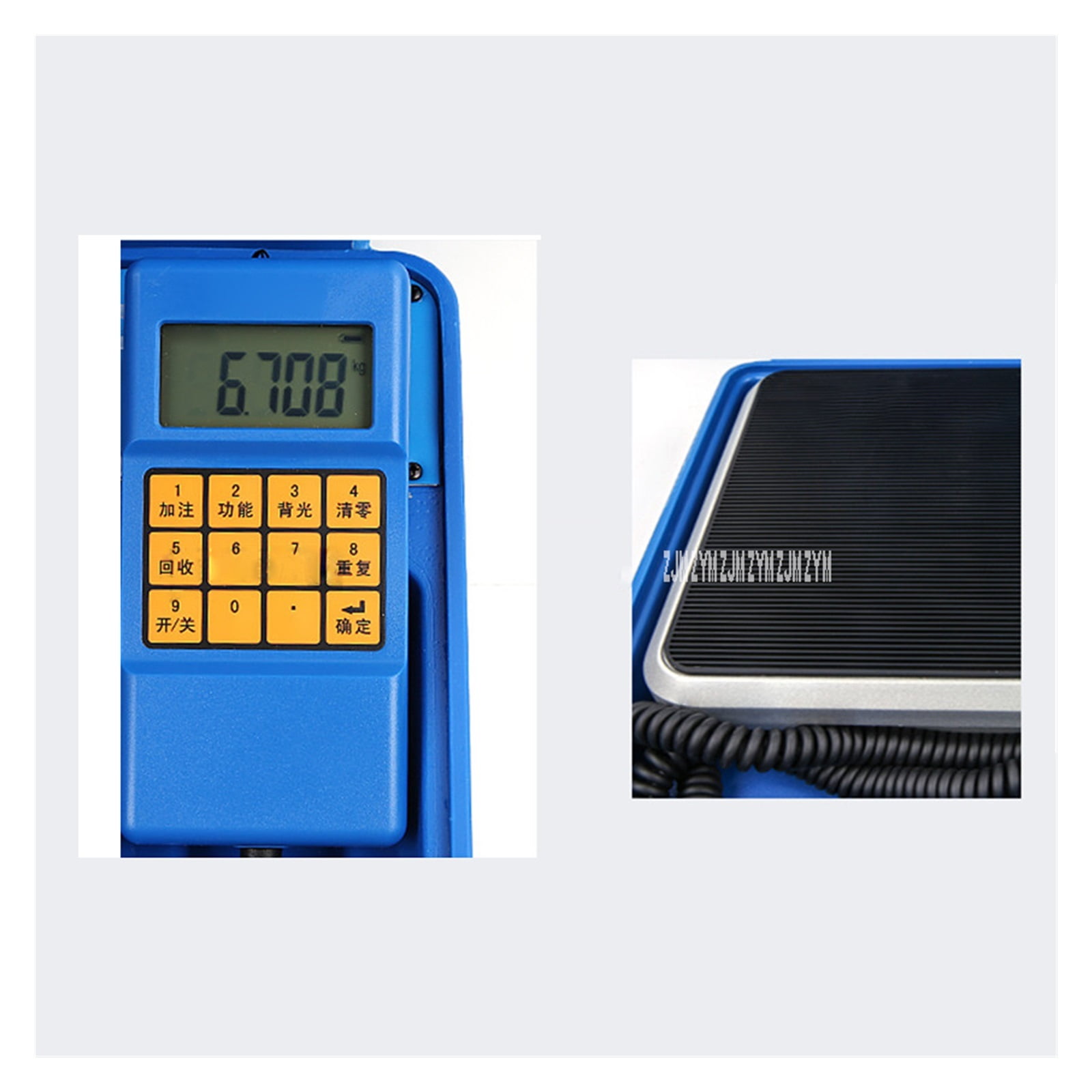 VES-50A Manual Refrigerant Recovery Electronic Balance High-Precision Metal Freon Quantitative Filling Electronic Scale 9V