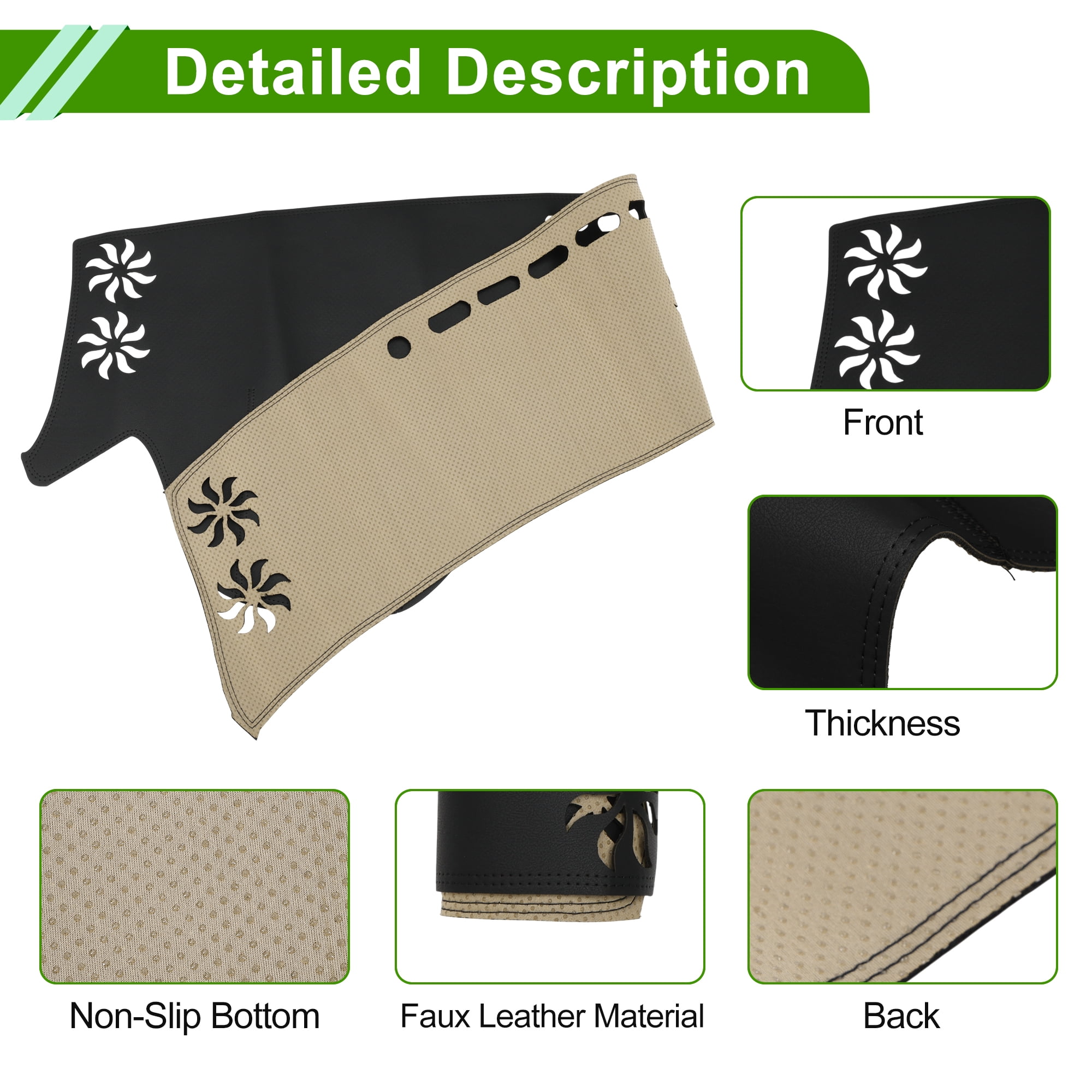 Unique Bargains Dashboard Cover for Lexus RX 350 2023-2025 Anti-Slip Black