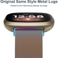 thumbnail image 4 of REQO Metal Bands Compatible with Fitbit Versa 3/Versa 4/Fitbit Sense/Sense 2 for Women Men, Stainless Steel Mesh Breathable Wristband Strap with Adjustable Magnet Lock, 4 of 7