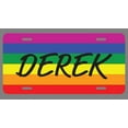 thumbnail image 1 of Derek Name Pride Flag Style License Plate Tag Vanity Novelty Metal | UV Printed Metal | 6-Inches By 12-Inches | Car Truck RV Trailer Wall Shop Man Cave | NP2301, 1 of 1
