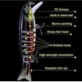 thumbnail image 3 of WQLPP-leurres de Pêche pour Doré (Pickerel), Basse, Truite, SWIMBAIT Multi-Articulé, 3 of 4