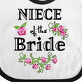 thumbnail image 4 of Inktastic Niece of the Bride Roses Girls Baby Bib, 4 of 4