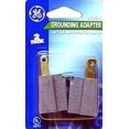 thumbnail image 1 of Adaptador de conexión a tierra polarizado GE, paquete de 2, convierte salidas de 2 clavijas en 3, fácil de instalar, solo para interiores, listado UL, gris, 54302, 1 of 10
