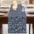 thumbnail image 3 of Table Runners 72 Inches Long Dress Scarves, Dandelion Farmhouse Kitchen Table Runner, Coffee Tablerunners, Navy Blue Flowers Modern Minimalist Spring 14x72 Inch, 3 of 9
