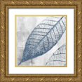 thumbnail image 1 of Sommers, Mindy 20x20 Gold Ornate Wood Framed with Double Matting Museum Art Print Titled - Cerulean Leaf, 1 of 4