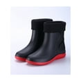 thumbnail image 3 of Woobling Mens Non-Slip Garden Shoes Working Lightweight Waterproof Work Shoe Casual Rain Boots Red (Men, with Plush Lining) 9.5, 3 of 3