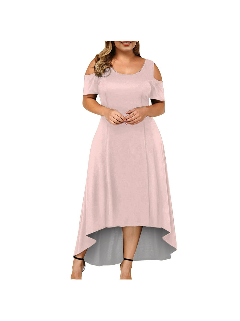 ZVAVZ vestidos para mujer casuales y elegantes juveniles Maxi Dresses for Women Wedding Guest Elegant Sexy Cold Shoulder Party Dress Sleeve Round Neck Lace Dress sleeve gown - Walmart.com