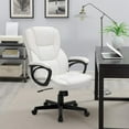 thumbnail image 2 of Lacoo Faux Leather High-Back Executive Office Chair with Lumbar Support, White, 2 of 7