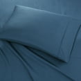 thumbnail image 6 of Madison Park 6-piece 800 Thread Count Cotton Blend Sateen Sheet Set, Cal King - Teal, Resistant to fading, shrinking and wrinkles, 6 of 7