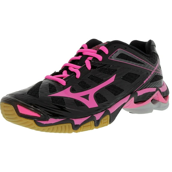 Mizuno Women's Wave Lightning Rx3 Grey / Pink Black Ankle-High Tennis Shoe - 10M