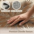 thumbnail image 6 of ODIKA 9'x12' Washable Area Rug Non-Shedding, Easy Care Beige Cream Centered Botanical Balanced Layout Rectangular Fronds for Master Suite, California King, Under Bed, 6 of 7