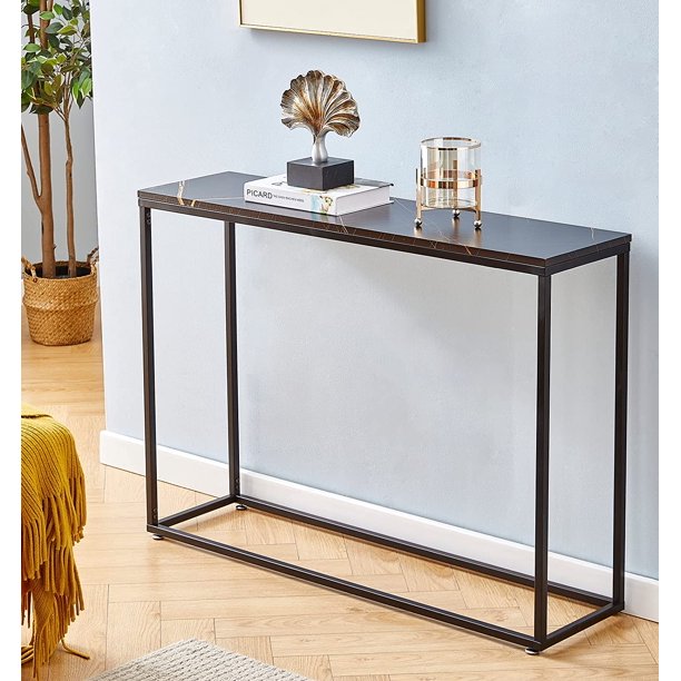 42” Console Tables for Entryway, Faux Marble Sofa Tables, Entryway
