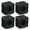 Black, variant on 4 Pcs Mic Flags Square Cube Microphone Flags Station Portable Custom Interview Mic Station with Foam Microphone Accessories for Interview Reporter Host Halloween Cosplay