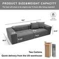 thumbnail image 3 of MEISIMAN Cloud Couch, Soft Velvet Modular Sectional Sofa - Couches for Living Room, Compressed Foam & Easy Move Lightweight Design Furniture for Modern Living Spaces, No Assembly Required (Gray), 3 of 6