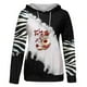 thumbnail image 4 of Sudadera informal de manga larga con estampado navideño y bolsillo con capucha para mujer Fridja fksj3172, 4 of 4
