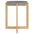 thumbnail image 4 of Mesa de café VidaXL con extremo redondo y patas de madera, color gris, sala de estar, 4 of 7