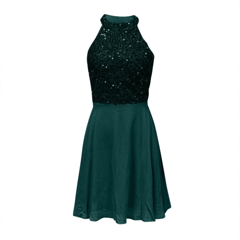 sachin and babi light blue dress Ovbmpzd Holiday Dresses for Women 2026 Green Sequin Sleeveless Mini Dress  Dresses Womens Sundresses L