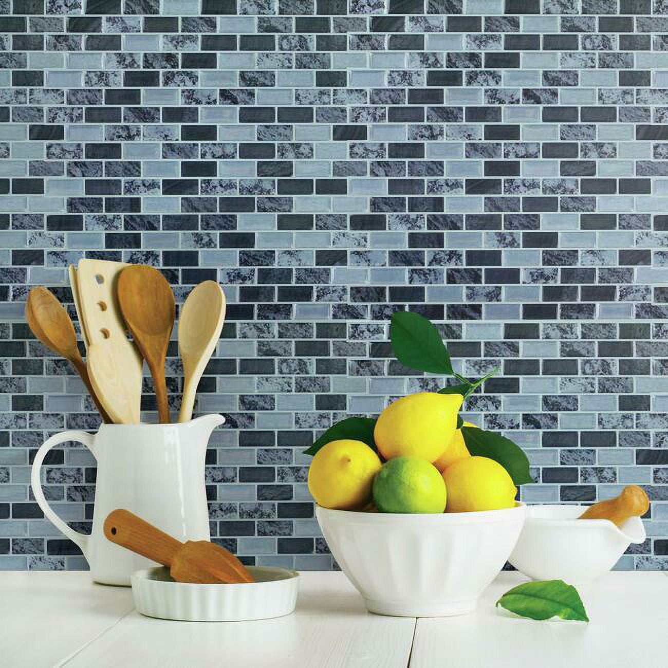 Traditional Marble Tile Peel and Stick Backsplash