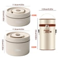 thumbnail image 2 of Stainless Steel Food Warm Lunch Container Double Layer Round Food Grade Lunch Box with Lid, 2 of 7
