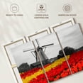 thumbnail image 6 of Elephant Stock Windmill Tulip Pop Wall Art - Horizontal Multi Panel Canvas - Hallway Wall Decor - Nature Multi Panel - Red And Black Decor - 65" x 42", 6 of 8