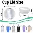 thumbnail image 5 of 40 OZ Tumbler Lid Replacement Fit for Stanley Cup, 2 Pack Clear Replacement Lids Fit for Stanley Travel Tumbler, Spill Proof Tumbler Covers for Stanley Cup Accessories (Clear - White), 5 of 12