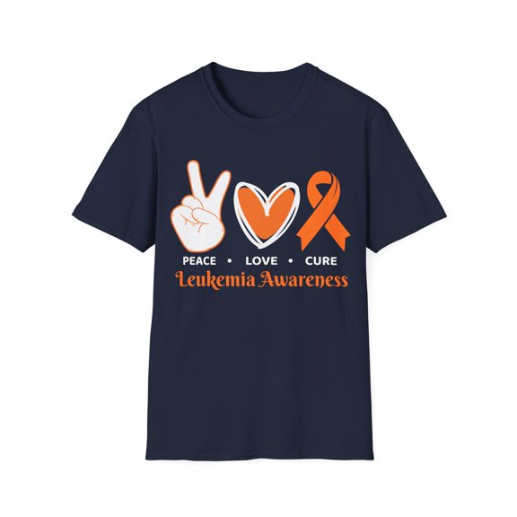 Peace Love Cure Leukemia Cancer Awareness Orange Month TShirt