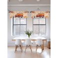 thumbnail image 3 of Fall Kitchen Curtain Valances for Windows Farmhouse Short Curtains, Thanksgiving Truck Autumn Maple Leaves Pumpkin Rod Pocket Valance Curtain for Bedroom Cafe Living Room 56"x16", 3 of 8