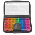 MEDca Weekly Pill Organizer, 4 Times a Day, with Travel Pill Case - Plastic