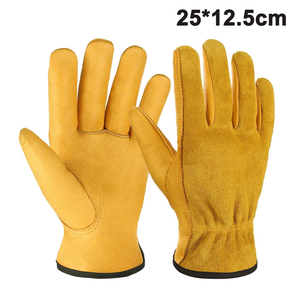 Mens Leather Gardening Gloves Thorn Proof Garden work Gloves USA Stock Ladies 