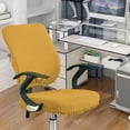 thumbnail image 5 of Stretch Jacquard Computer Chair Seat Covers, Removable Washable Desk Chair Seat Pad Protectors , Yellow Seat Cover, 5 of 8
