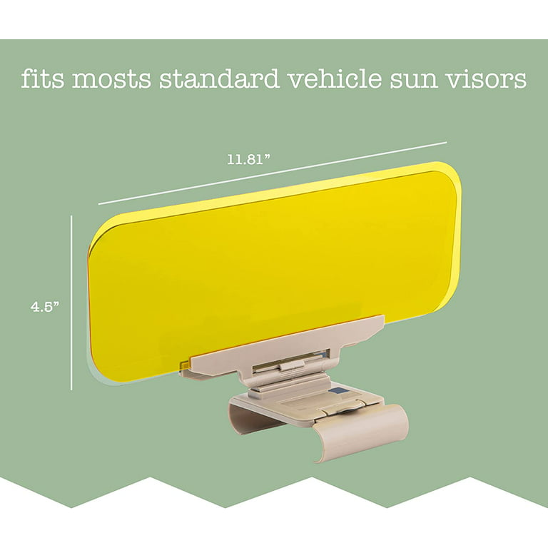 Car Sun Visor Transparent Car Anti-Glare Sun Visor Day and Night 2 in 1  Safe Driving Visor Car Sun Protection Front Window Extension for Day and  Night Anti-Glare and UV Protection 