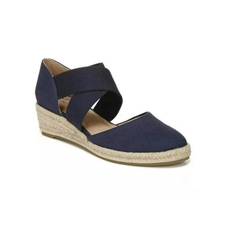 

Ritualay Girl Wedge Sandals Platform Criss Cross Elastic Strap Slingback Espadrille Womens Simple Fashionable Sandal Woman Women Shoes Blue 7