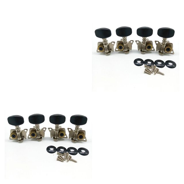 Wosthever 4pcs Ukulele Tuning Peg Components Fitting Instrument Machine Universal String Music Tuner Replace Accessories Pegs Head Roller Plata 2Conjunto