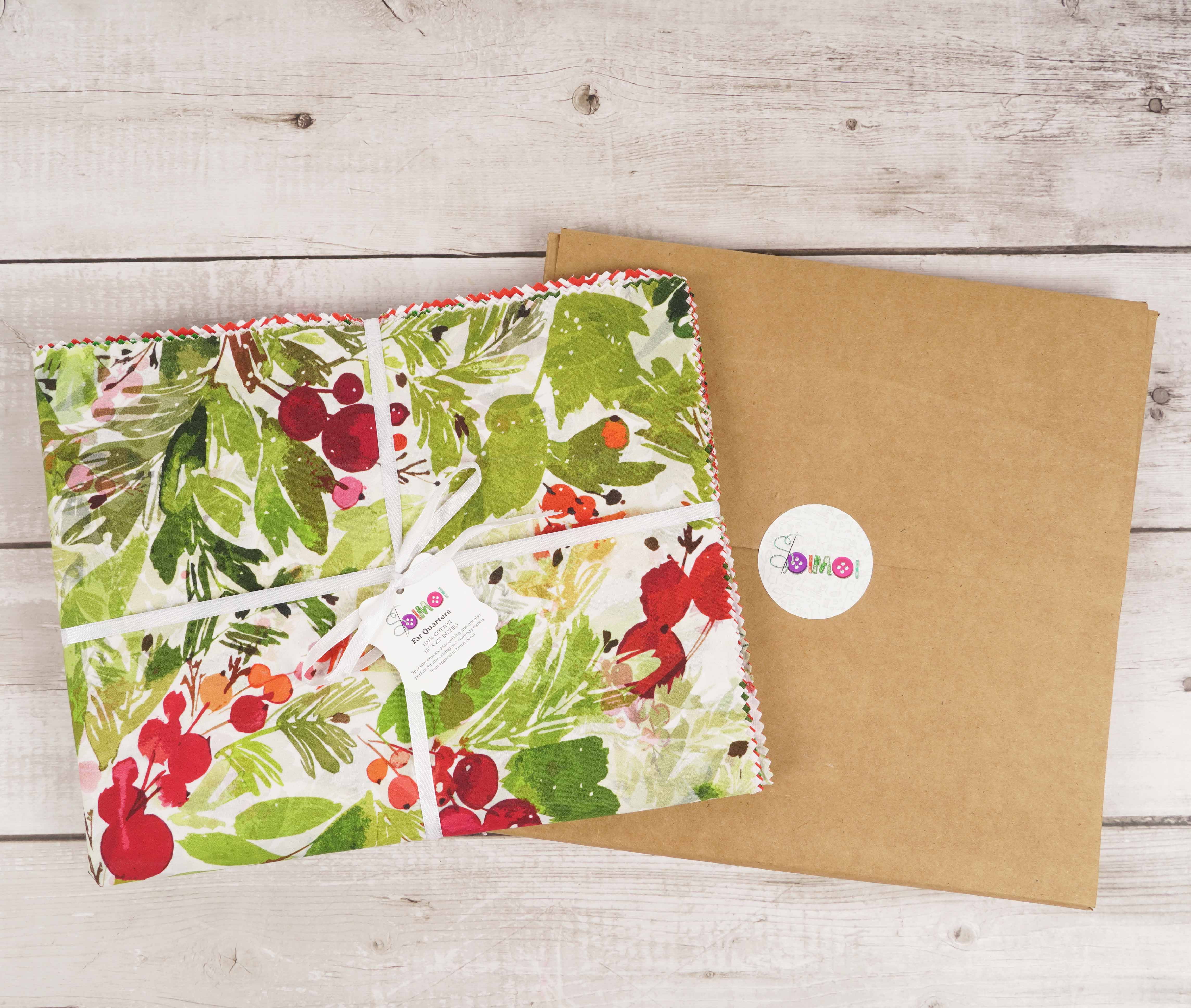 Soimoi 8 Pc Fat Quarter Bundle-ChristmasPrint 18"x 22"DIY Patchwork-100% CottonPre-Cut Quilting Fabric Red- White & Green