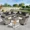 Black, variant on Ovios Outdoor Furniture 9 Pieces Patio Conversation Set with 42" Gas Fire Pit All-Weather Rattan Wicker Outdoor Sectionals with Swivel Gliding Chair and Solar Glowing Table for Backyard