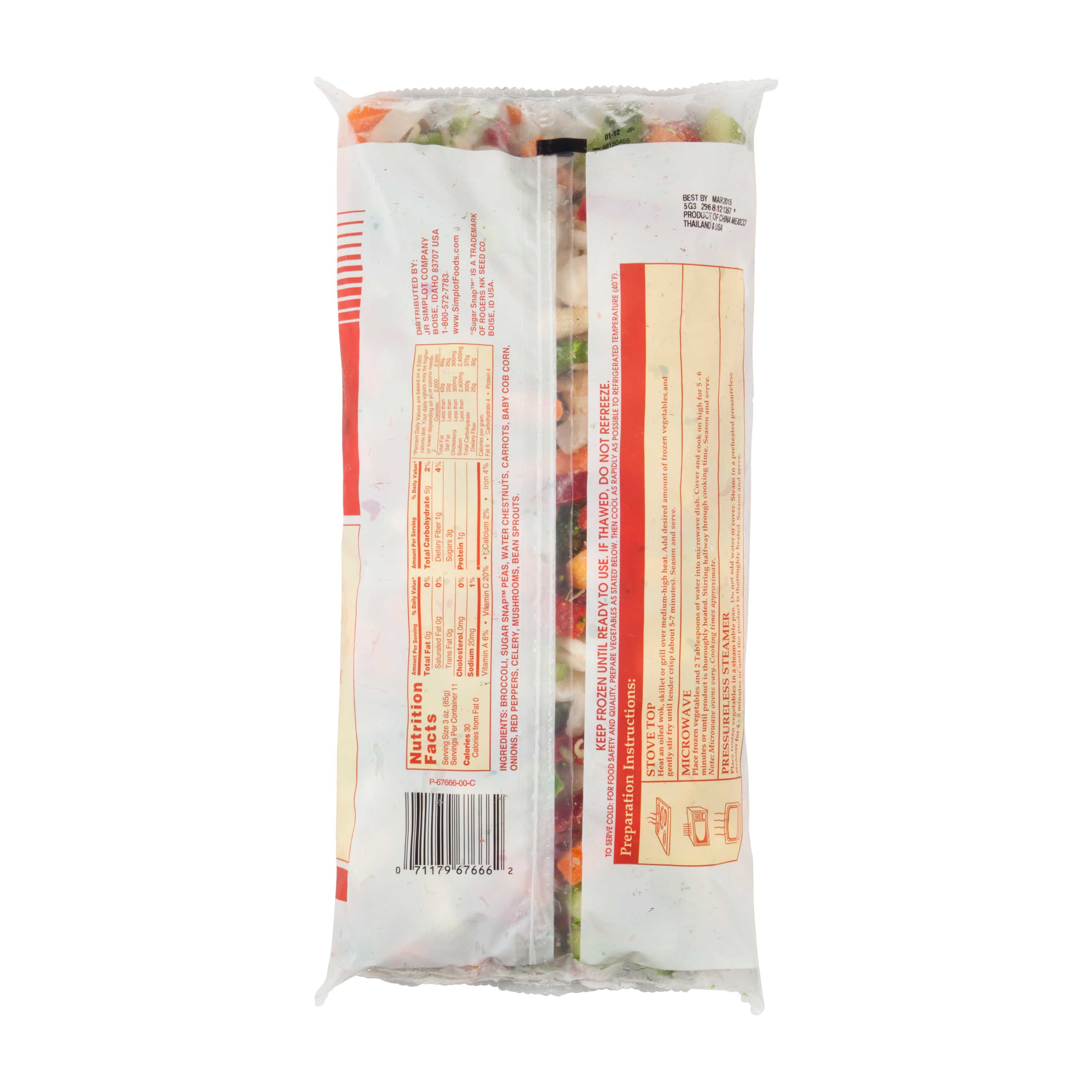 Simplot Stir Fry Supreme - 32 oz. package, 12 packages per case