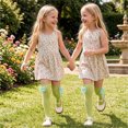 thumbnail image 4 of Jalioing Big Girls Thigh High Stockings Cute Cable Knit Bowknot Long Tube Socks Kids Girls Dress Socks 3-12 Years, 4 of 6
