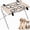 Khaki, variant on Foldable Pet Grooming Hammock with Stand for Small Dogs Cats, Breathable Mesh Grooming Sling Table for Nail Trimming, Bathing, Ear Cleaning, Restraint Helper Station,Blue
