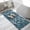 Blue, variant on Blue Leopard Washable Area Rugs for Living Room Bedroom, Large Non Slip Indoor Floor Carpet Absorbent Low Pile Elegant Modern Art Aesthetics Door Mat Rugs for Bathroom Entryway 47.2"x63"