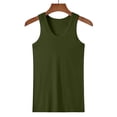 thumbnail image 6 of Axiiglly Big and Tall Cotton Tank Tops for Men Athletic Mulcle Gym Sleeveless Tee Shirts Solid Color Work Out Summer Holiday Loose Fit Tank Tops S-5XL, 6 of 9