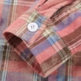 thumbnail image 6 of Hoodies Sweatshirts for Men Clearance Hoodies Vintage Plaid Printed Button Up Long Sleeved Lapel Shirts, 6 of 8