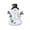 A001- Black, variant on Christmas Snowman Figurine Winter Tabletop Decoration with Little Bird Accents Holiday Indoor Home Mantel Decor 10 Inch Resin Snowman Statue for Seasonal Display