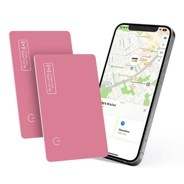 Tarjeta Wallet Tracker Eelexa SmartCard recargable rosa, paquete de 2