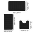 Clearance Memory Foam Bath Mat Set,3Piece Bathroom Rugs,NonSlip,Water