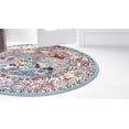 thumbnail image 3 of Rugs.com Rabia Collection Rug – 3' 3 Round Blue Low Rug Perfect For Kitchens, Dining Rooms, 3 of 9