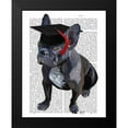 thumbnail image 2 of Fab Funky 20x24 Black Modern Framed Museum Art Print Titled - Graduation French Bulldog, 2 of 5