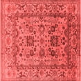 thumbnail image 1 of Ahgly Company Indoor Square Oriental Red Traditional Area Rugs, 5' Square, 1 of 4